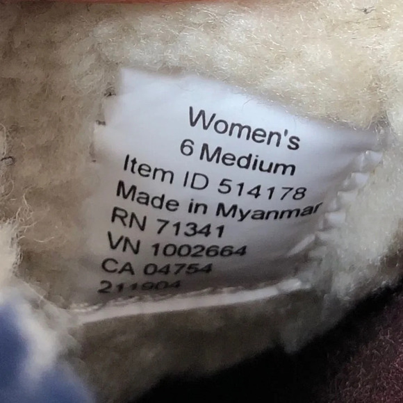 L.L. Bean Navy Blue Pile Fleece Round Toe Cozy Slipper Slides Size 6 - Picture 10 of 13